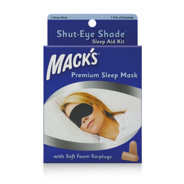 Mack's® Shut-Eye Shade Premium Travel Eye Mask & Ear Plugs Set - Image 2