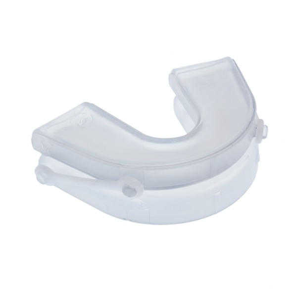 Unmoulded Tomed SomnoGuard® SP Soft mandibular advancement device before fitting.