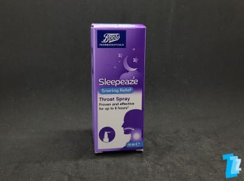 Boots Sleepeaze throat spray product box