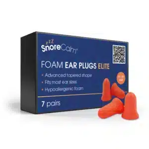 Snore calm elite foam ear plugs packaging
